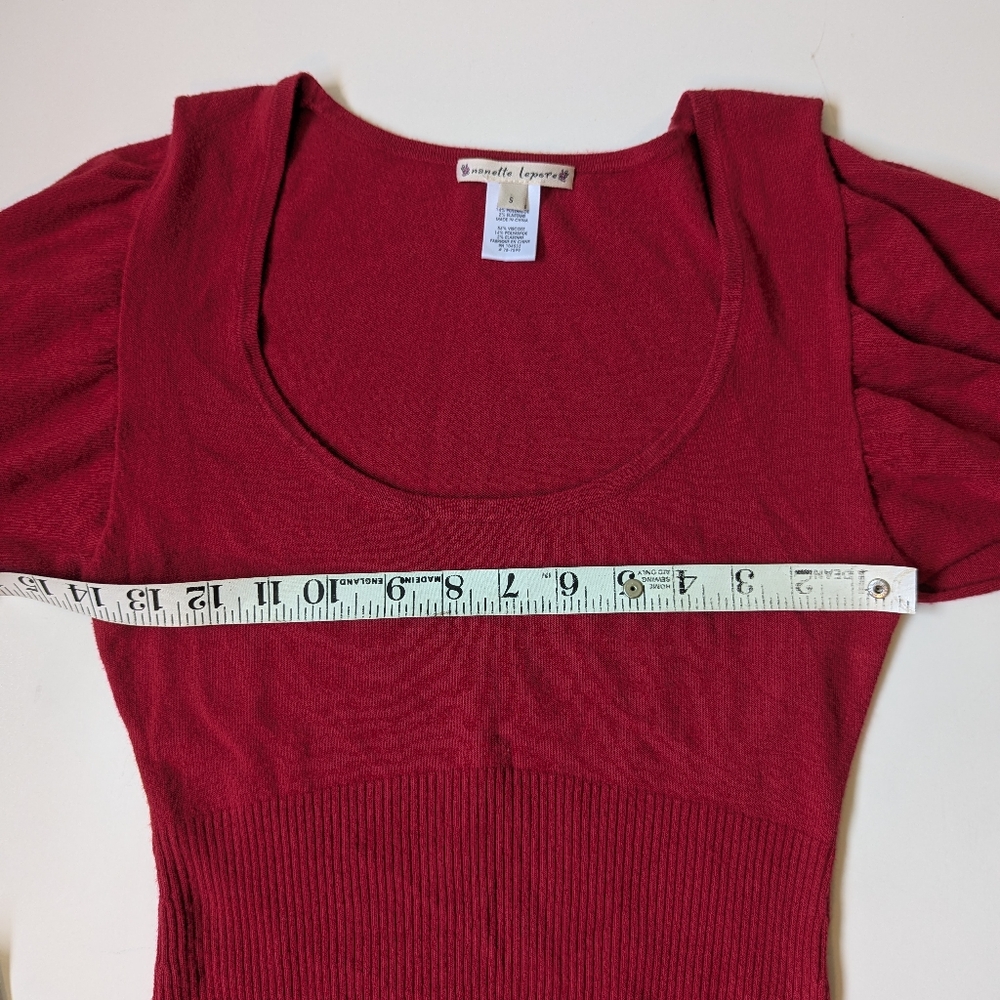 Y2K Nanette Lepore Puffed Sleeve Top - Picture 7 of 8
